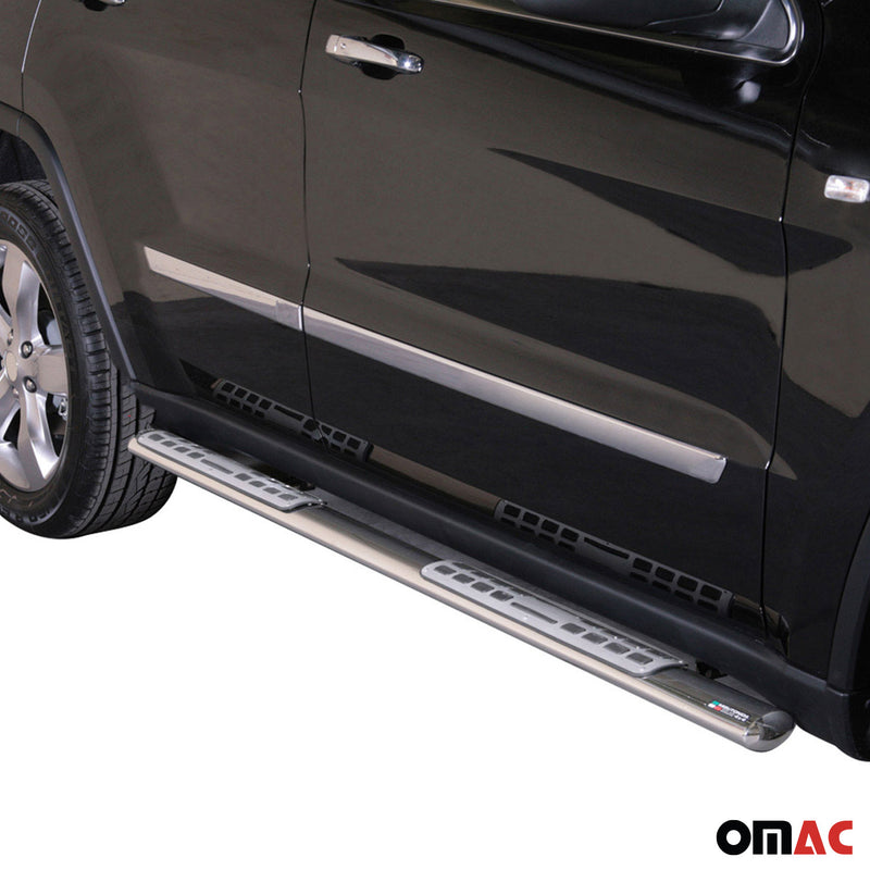 Edelstahl Seitenschweller Schwellerrohre für Jeep Grand Cherokee 2010-2013 Grau