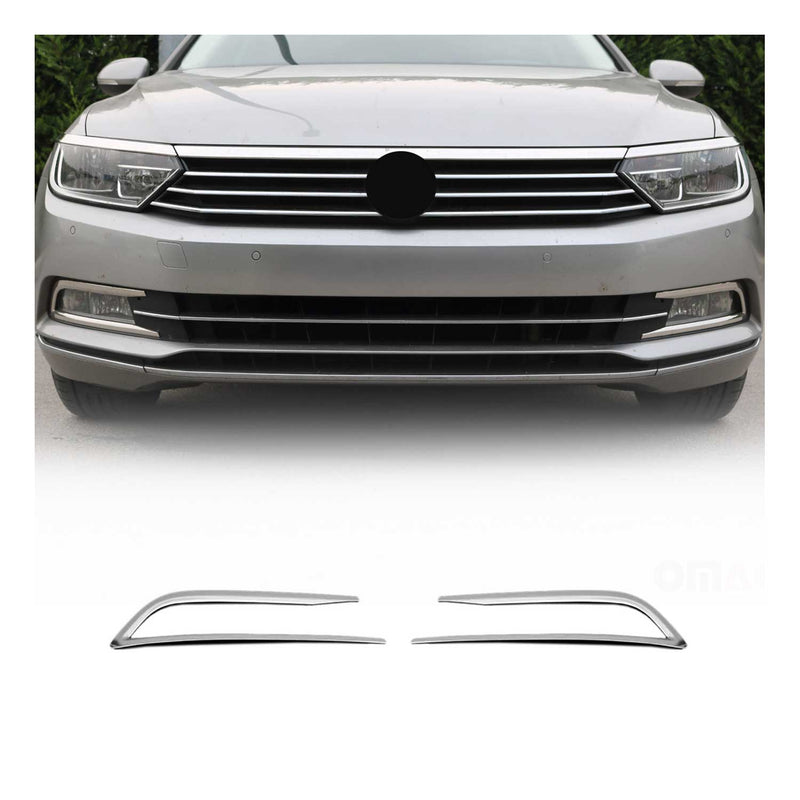 Nebelscheinwerfer Rahmen Umrandung für VW Passat B8 3G 2015-2021 Edelstahl 2x