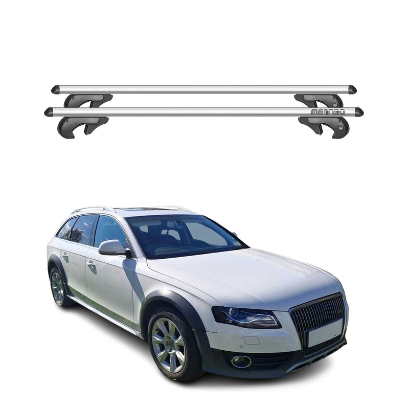 Menabo Dachträger Grundtäger für Audi A4 B8 Allroad 2007-2015 90kg Alu Silber 2x