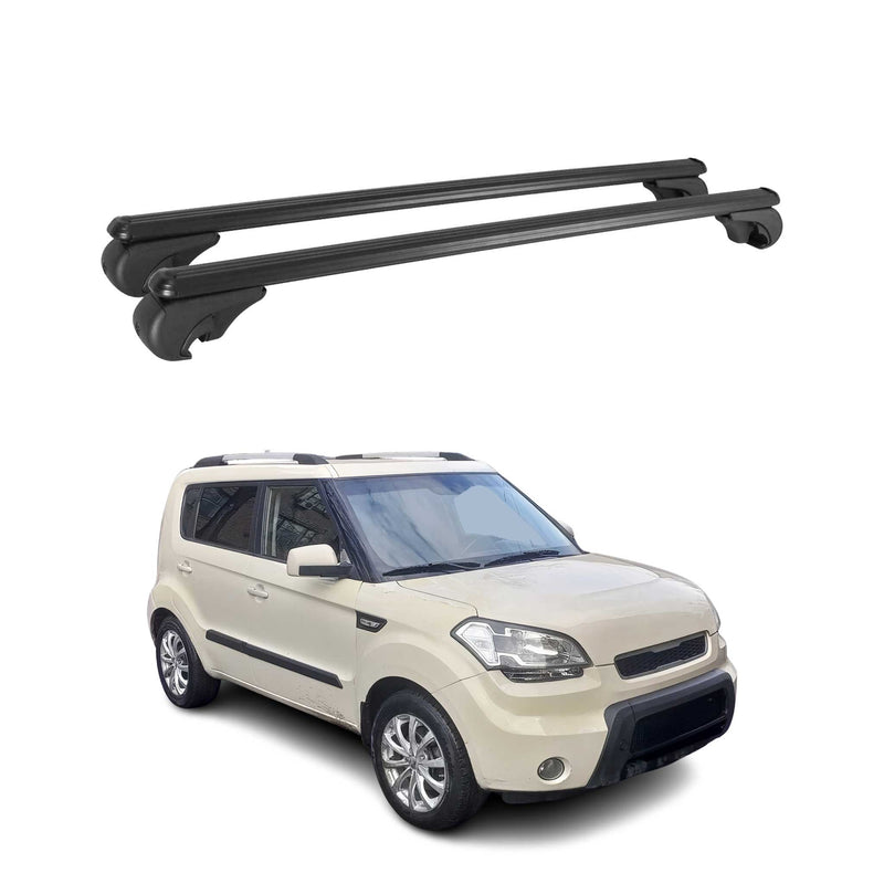 Dachträger für Kia Soul 2009-2013 Gepäckträger Grundträger Aluminium Schwarz 2x