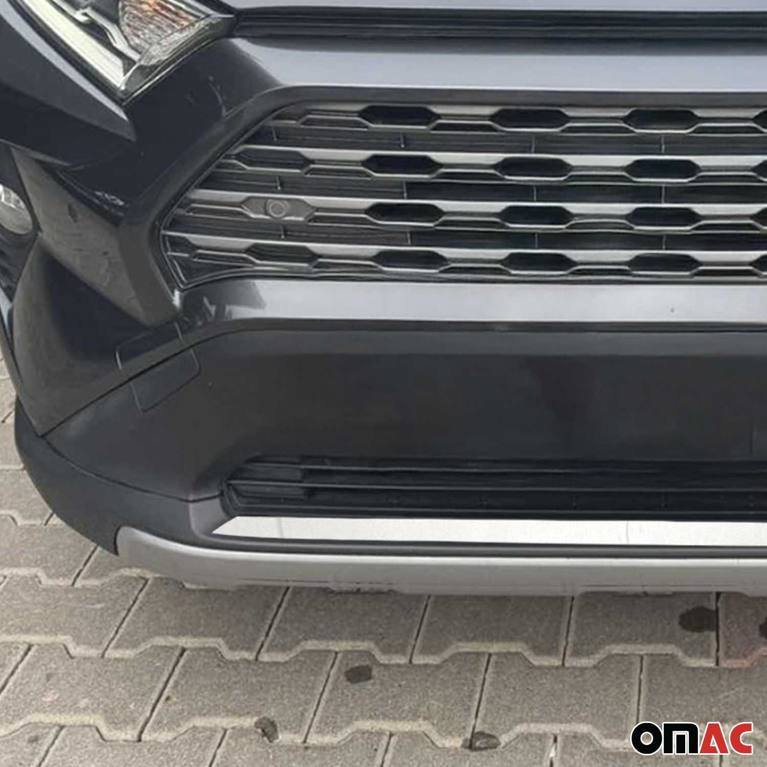 Kühlergrill Leisten Grillleisten für Toyota RAV4 2018-2025 Edelstahl Silber 1tlg
