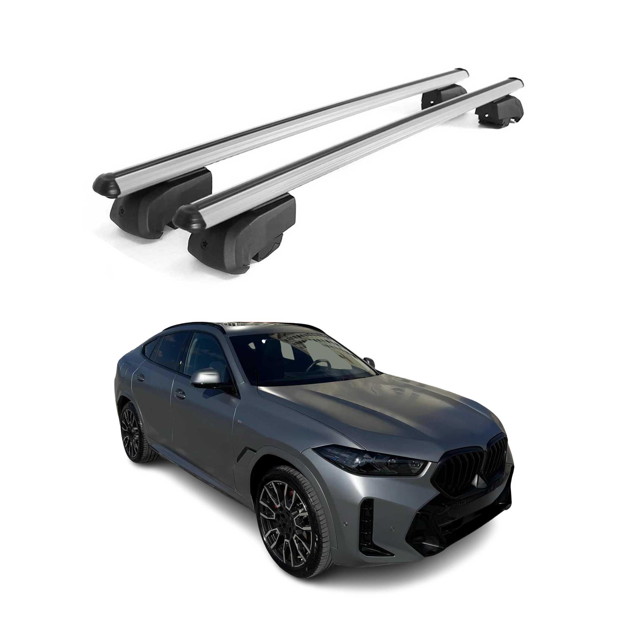 Dachträger Gepäckträger für BMW X6 2019-2021 Querträger ABE Alu Grau 2 tlg