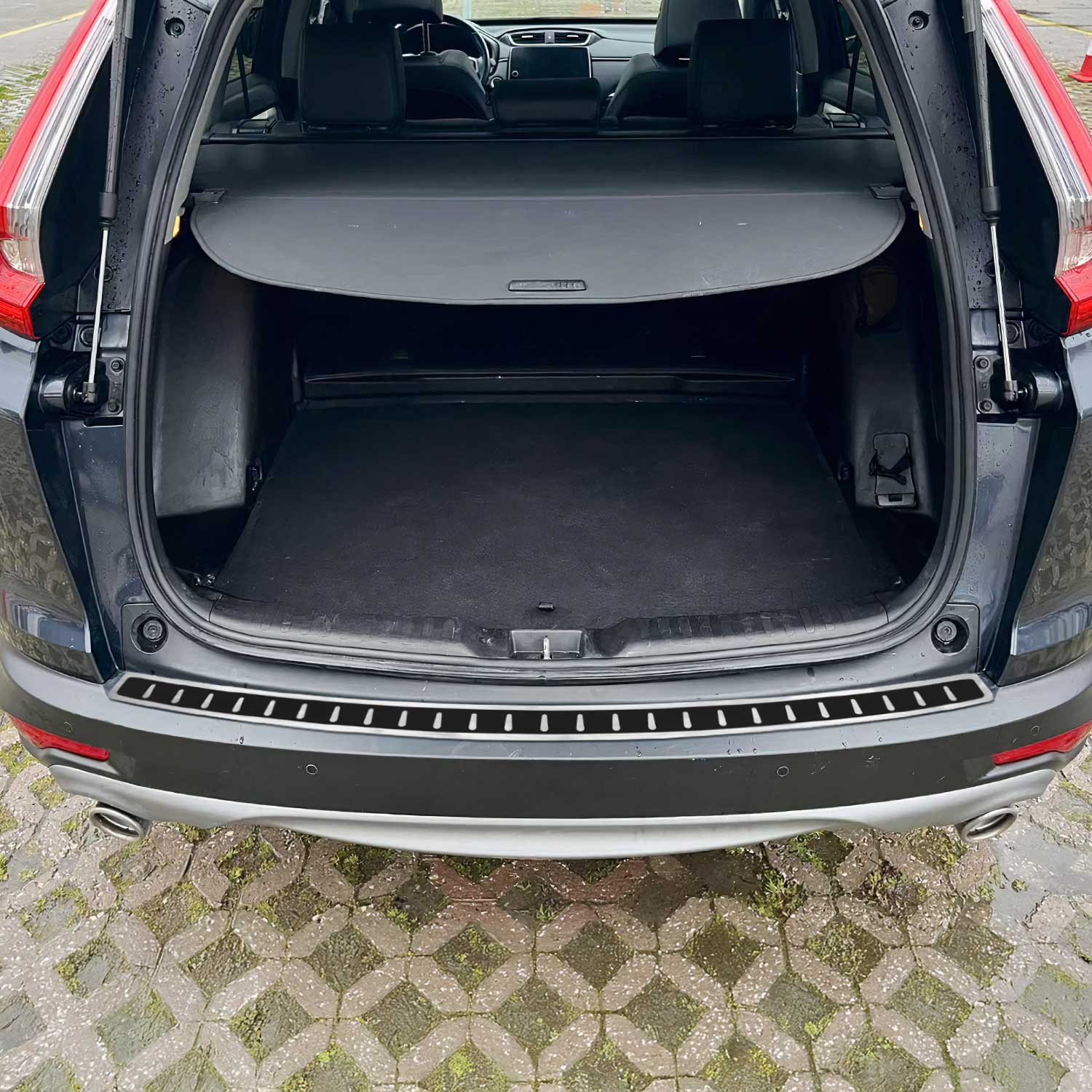 Ladekantenschutz Stoßstange für Honda CR-V IV 2013-2018 Edelstahl carbon foliert