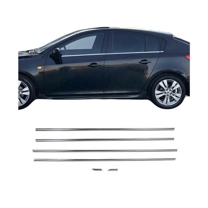 Fensterleisten Zierleisten für Chevrolet Cruze Schrägheck ab 2011 Edelstahl 6tlg