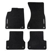 Velours Fußmatten für Audi A6 C7 2010-2018 Autoteppich Automatten Schwarz 4 tlg