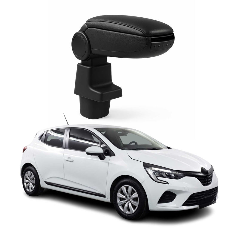 Mittelarmlehne Armlehne für Renault Clio 2019-2025 PU-Leder ABS Schwarz