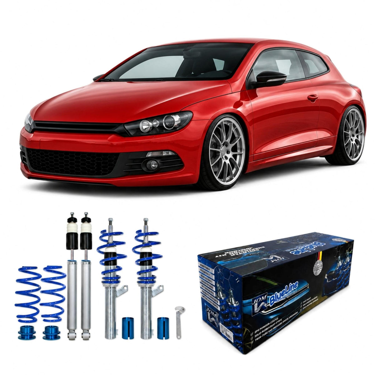 JOM BlueLine Gewindefahrwerk für VW Scirocco 3 1.4TSi 2.0TSi 2.0TDi / DSG