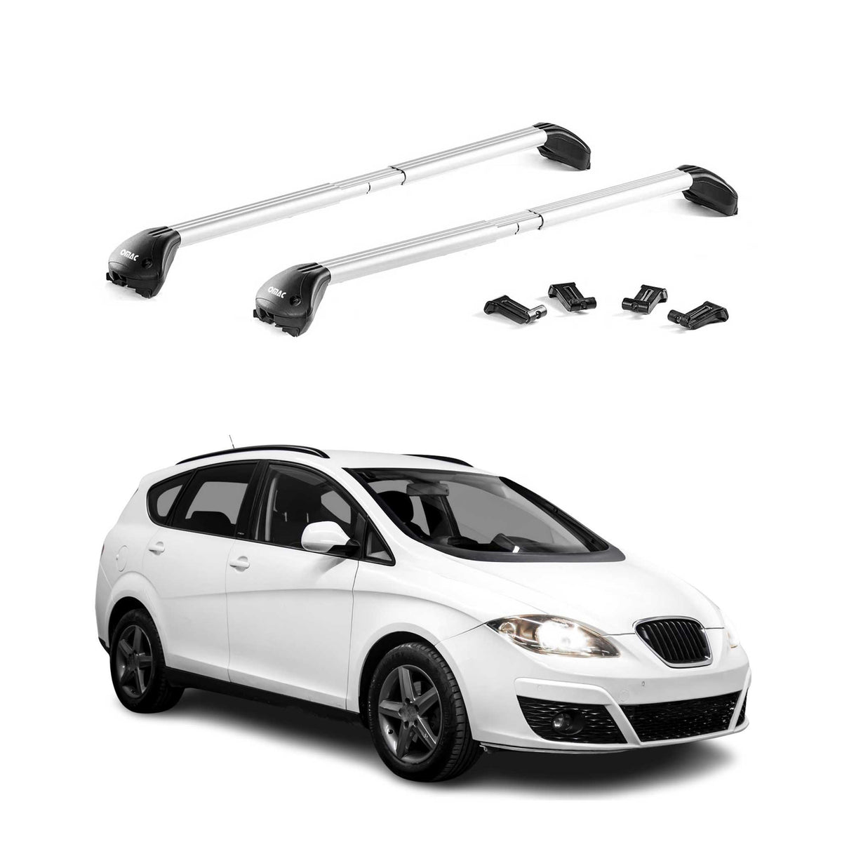 Dachträger Grundtäger für Seat Altea Freetrack / XL 2007-2015 Alu Silber 2x ABE
