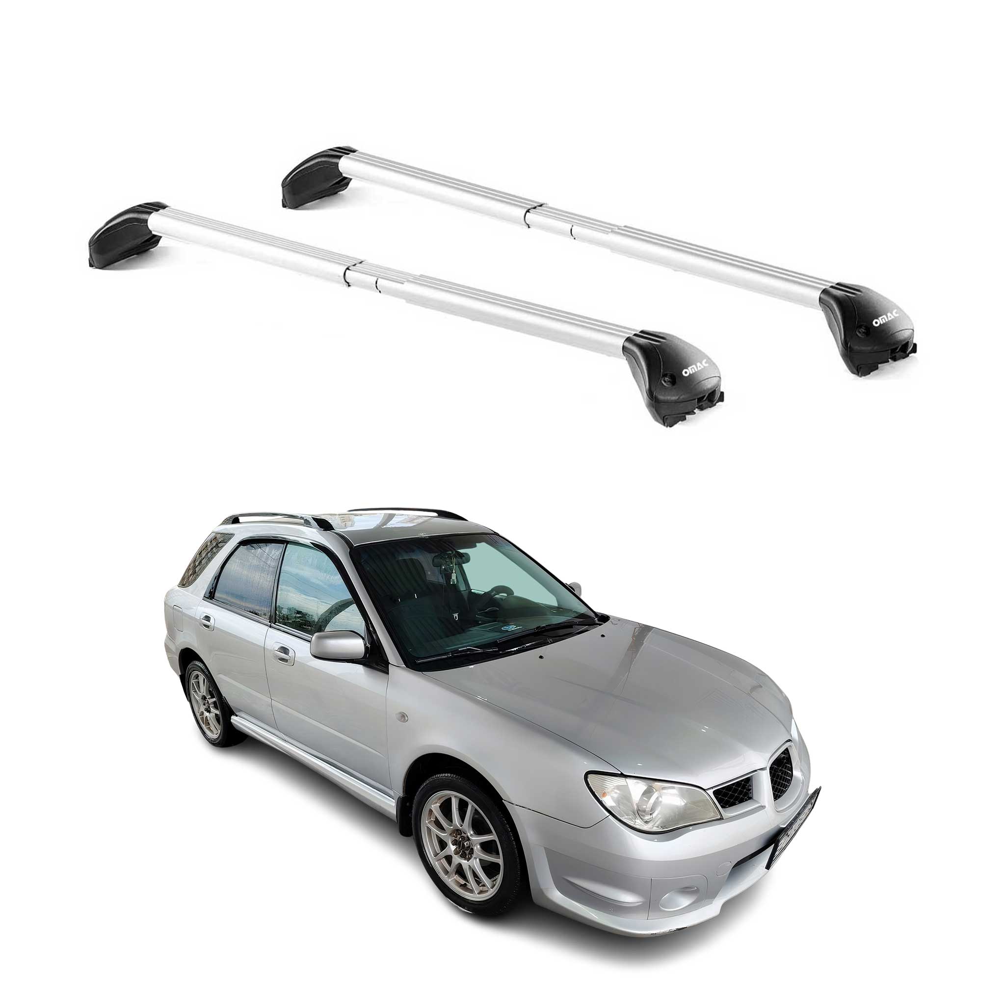 Dachträger für Subaru Impreza Kombi 1992-2011 5 tür 100kg Alu Silber 2x ABE
