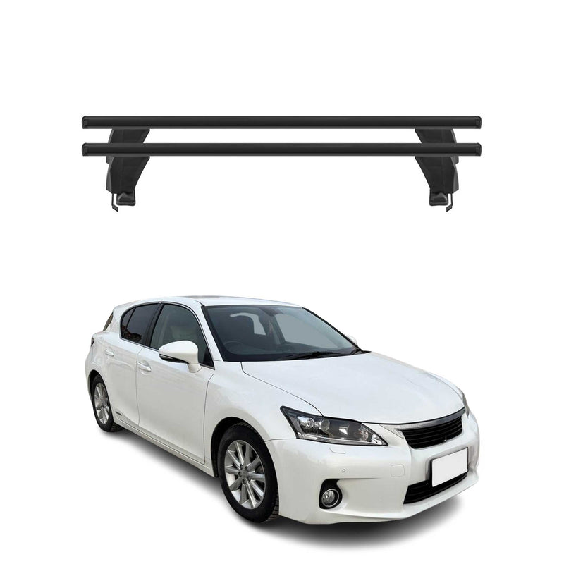 Menabo Dachträger Grundtäger für Lexus CT 2011-2014 50kg Aluminium Schwarz 2 tlg