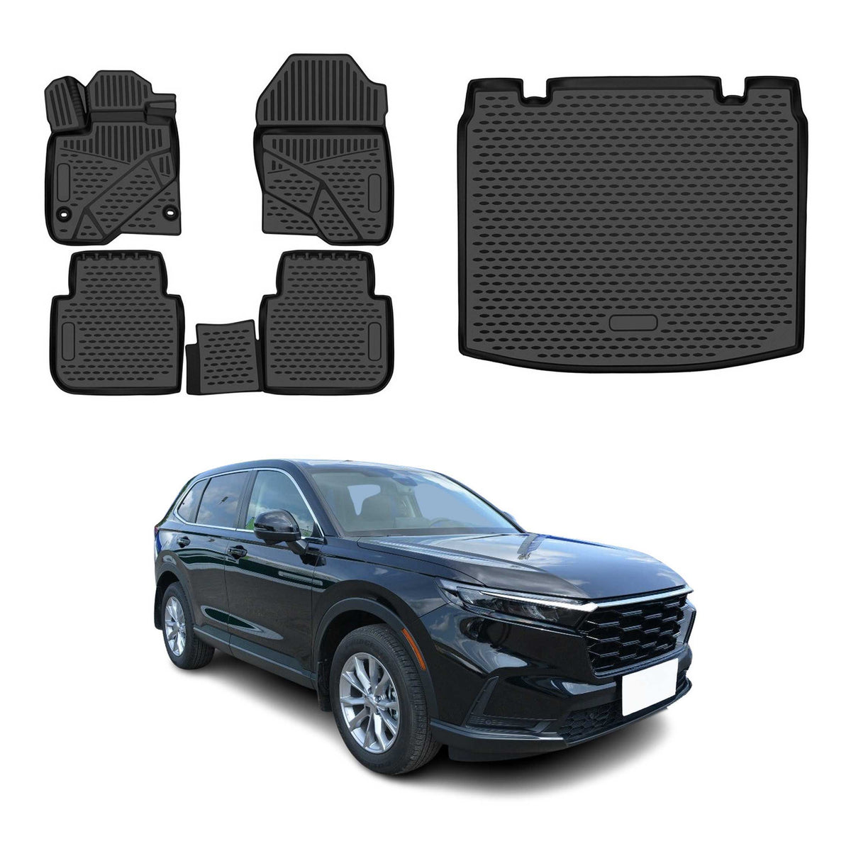 OMAC Fußmatten & Kofferraumwanne Set für Honda CR-V VI 2023-2026 obere