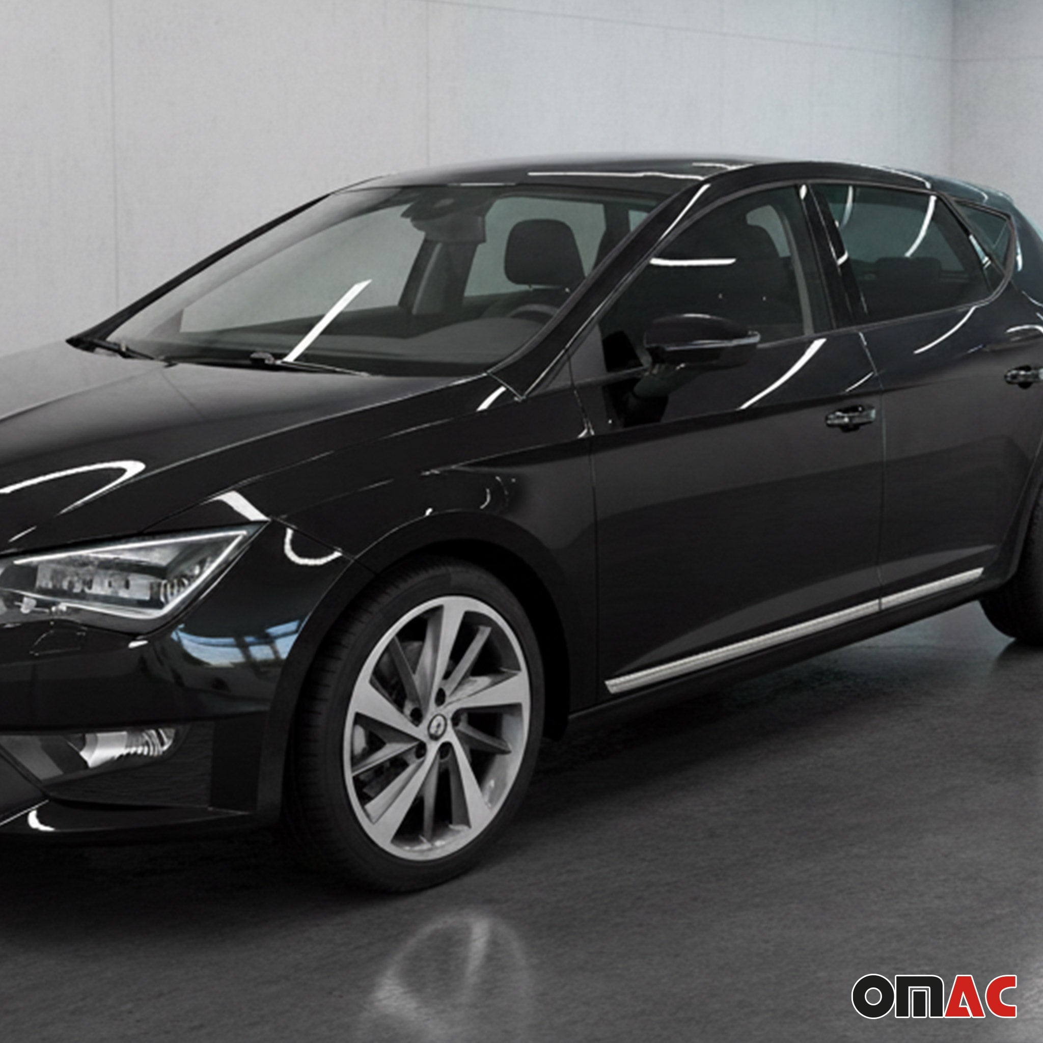 Seitentürleiste Türleisten Türschutzleiste für Seat Leon 2012-2020 Edelstahl 2x