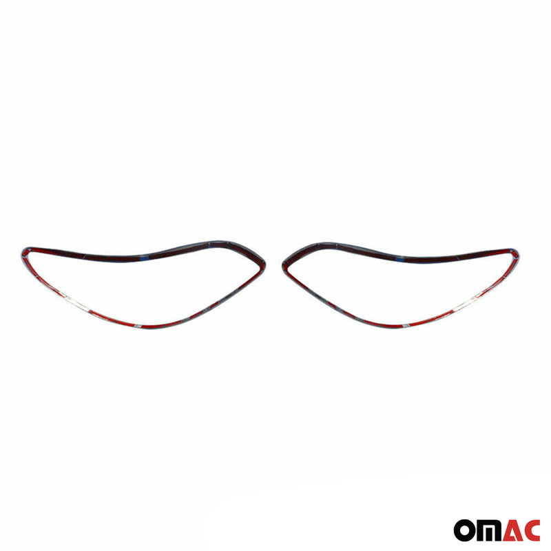 Scheinwerfer Leisten Scheinwerferblende für Peugeot 307 2001-2009 Chrom ABS 2tlg