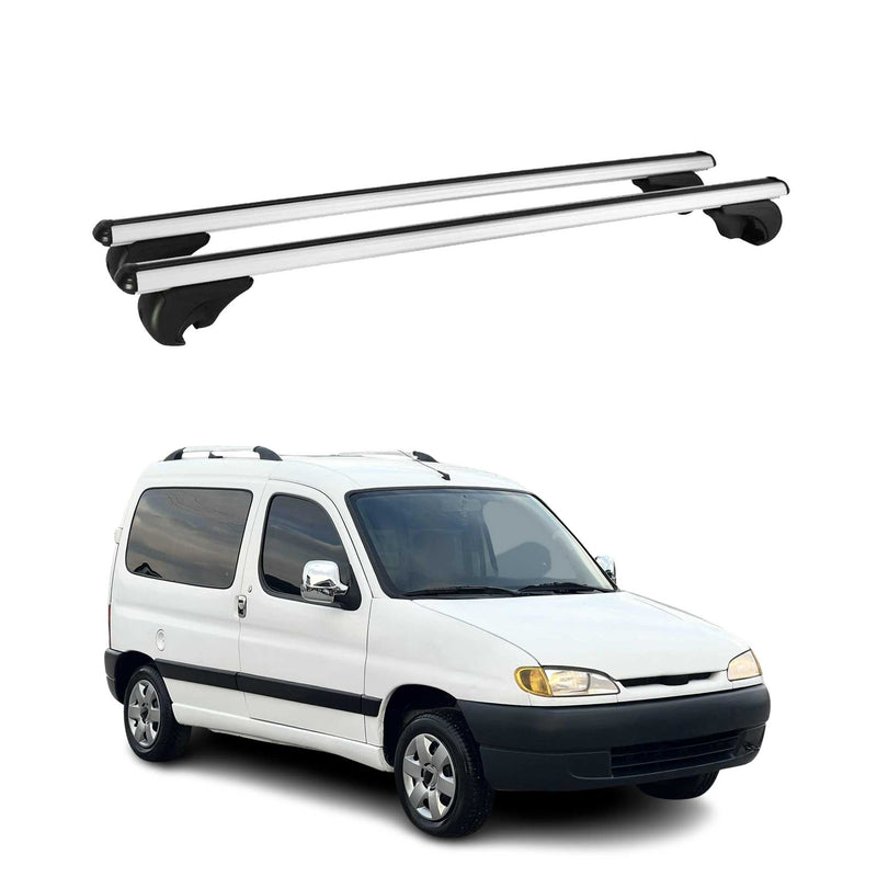 Dachträger Grundtäger für Peugeot Partner mk1 1996-2002 Pre-FL 75kg Alu Grau 2x
