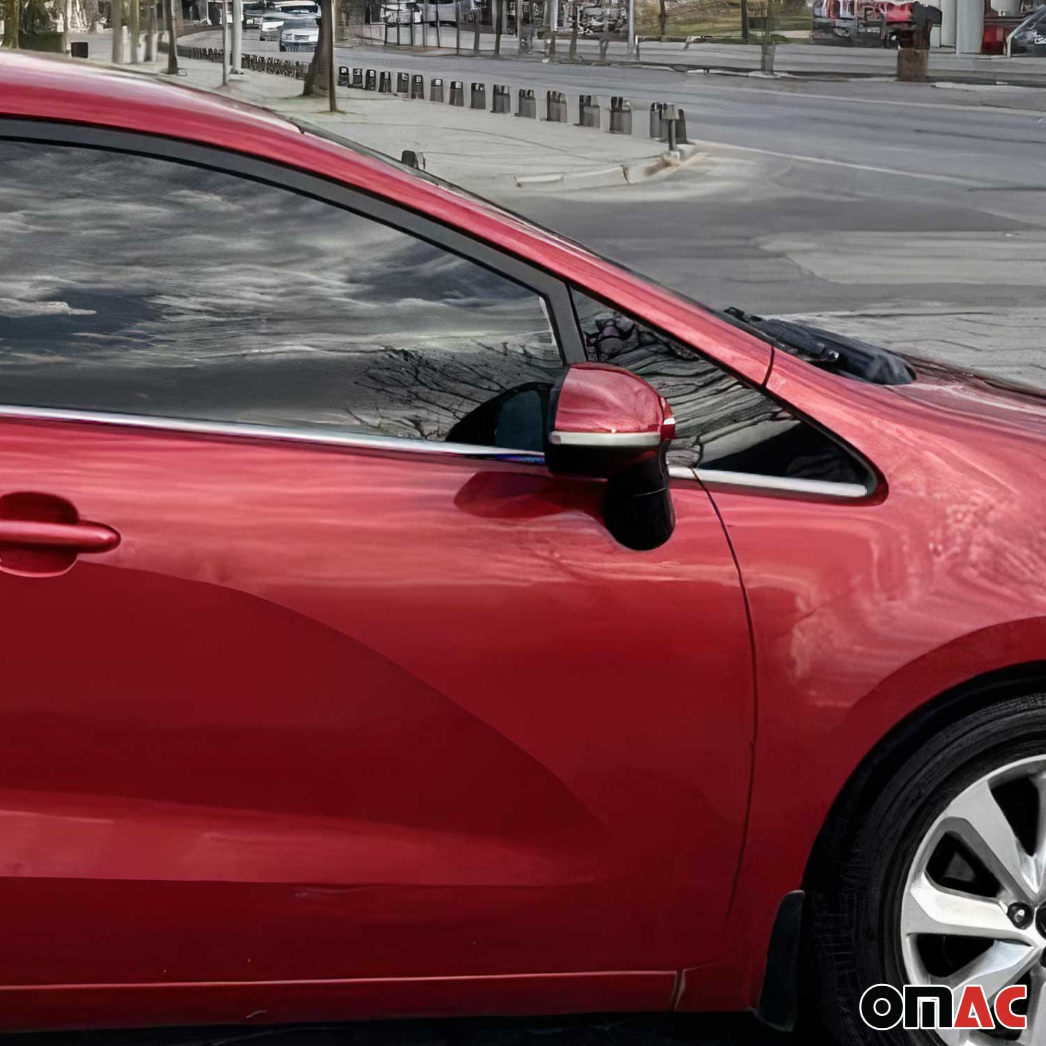Fensterleisten Zierleisten für Kia Rio Schragheck & Limo Edelstahl Chrom 6tlg