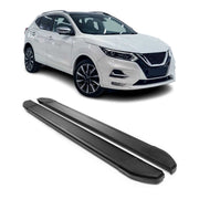 Alu Seitenschweller Trittbretter für Nissan X-Trail III T32 2013-2021 Schwarz 2x