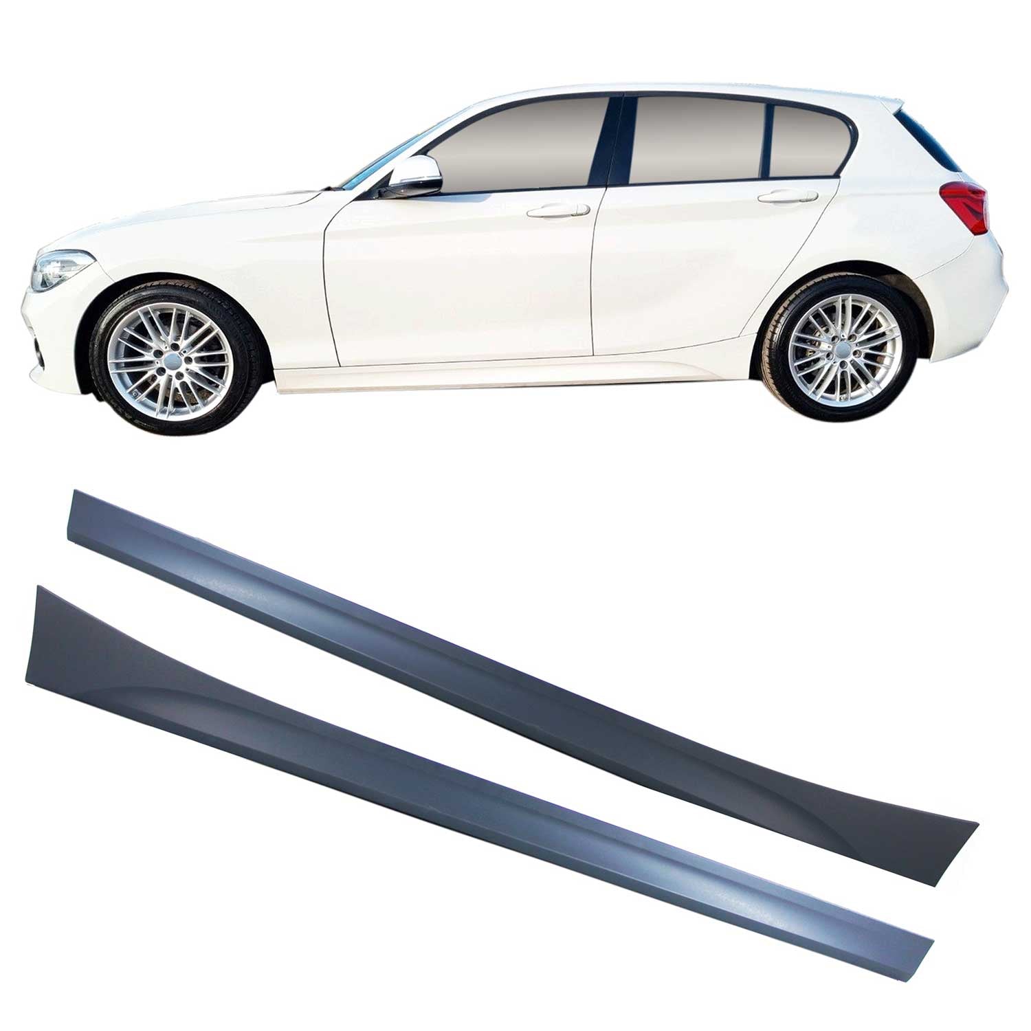 JOM Stoßstangen Kit & Seitenschweller für BMW F20 LCI 5-türer 2015-2019 Schwarz