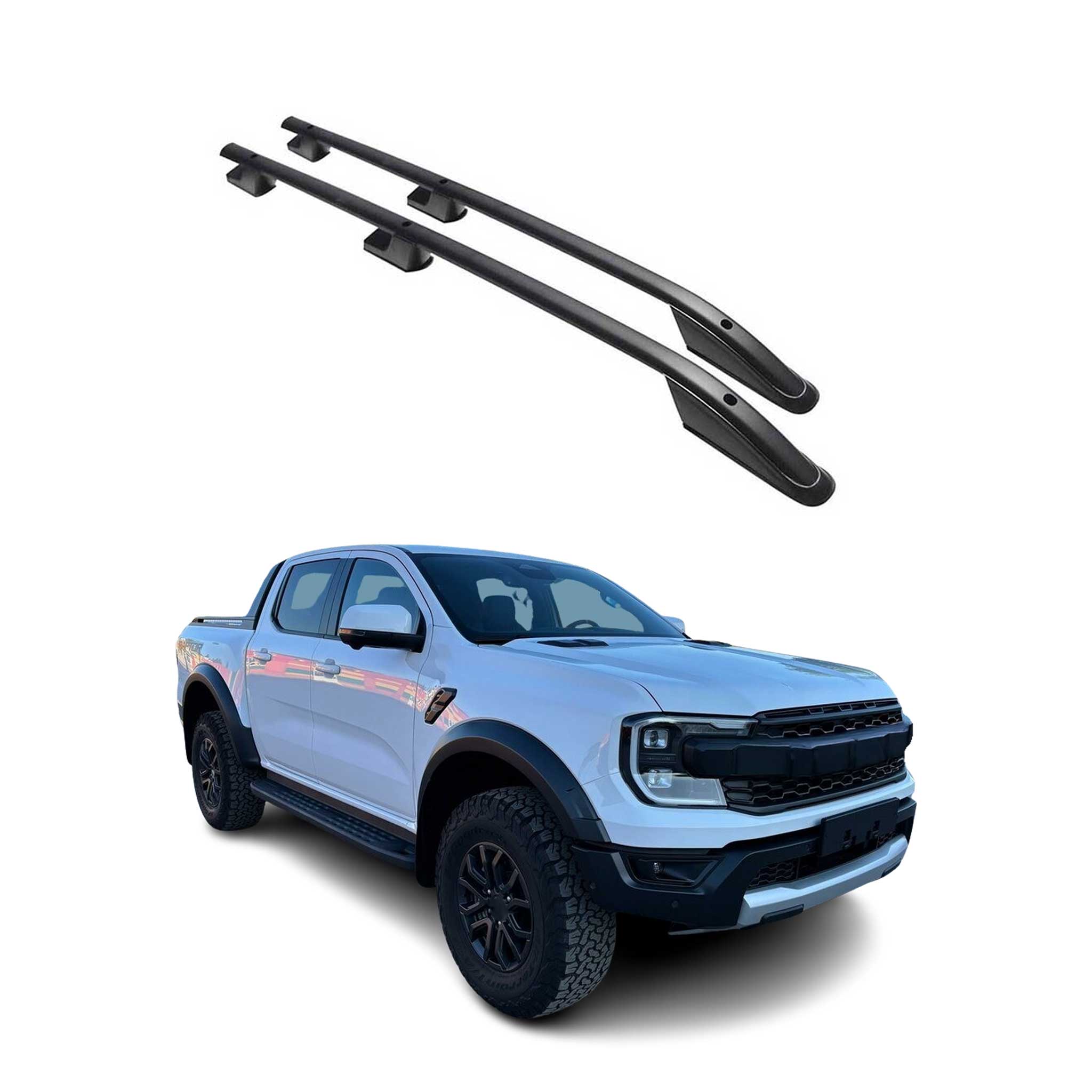 Dachreling Relingträger Aluminium für Ford Ranger PK P703 2022-2026 Alu Schwarz