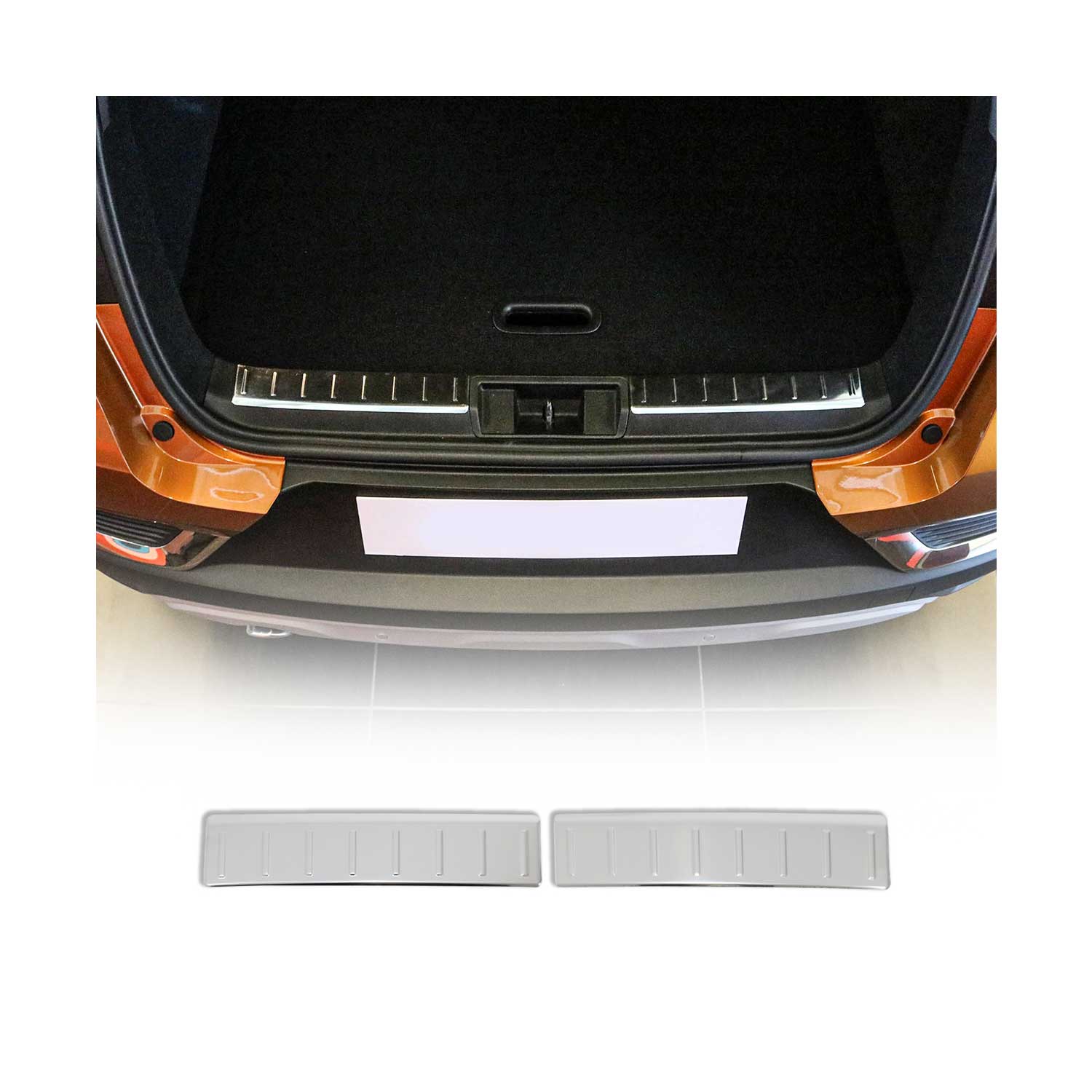 Innen Ladekantenschutz Stoßstange für Renault Captur 2019-2025 Edelstahl 2tlg