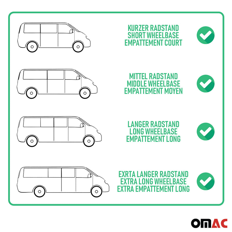 Gardine Sonnenschutz MAß für VW Crafter 2006-2024 Langer Grau Doppelhecktür 14x