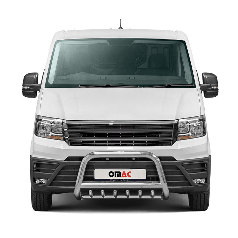 Frontbügel Frontschutzbügel für VW Crafter 2017-2024 mit ABE Stahl Silber