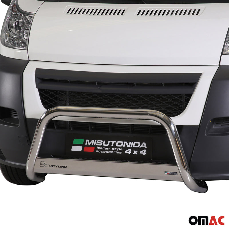 Frontbügel Frontschutzbügel für Citroen Jumper 2006-2013 ø63mm Stahl Silber