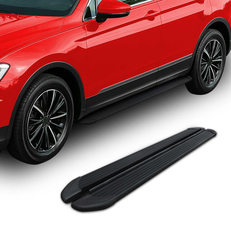 Schweller Trittbretter Schweller für Ssangyong Actyon Sport 2007-18 Alu Schwarz