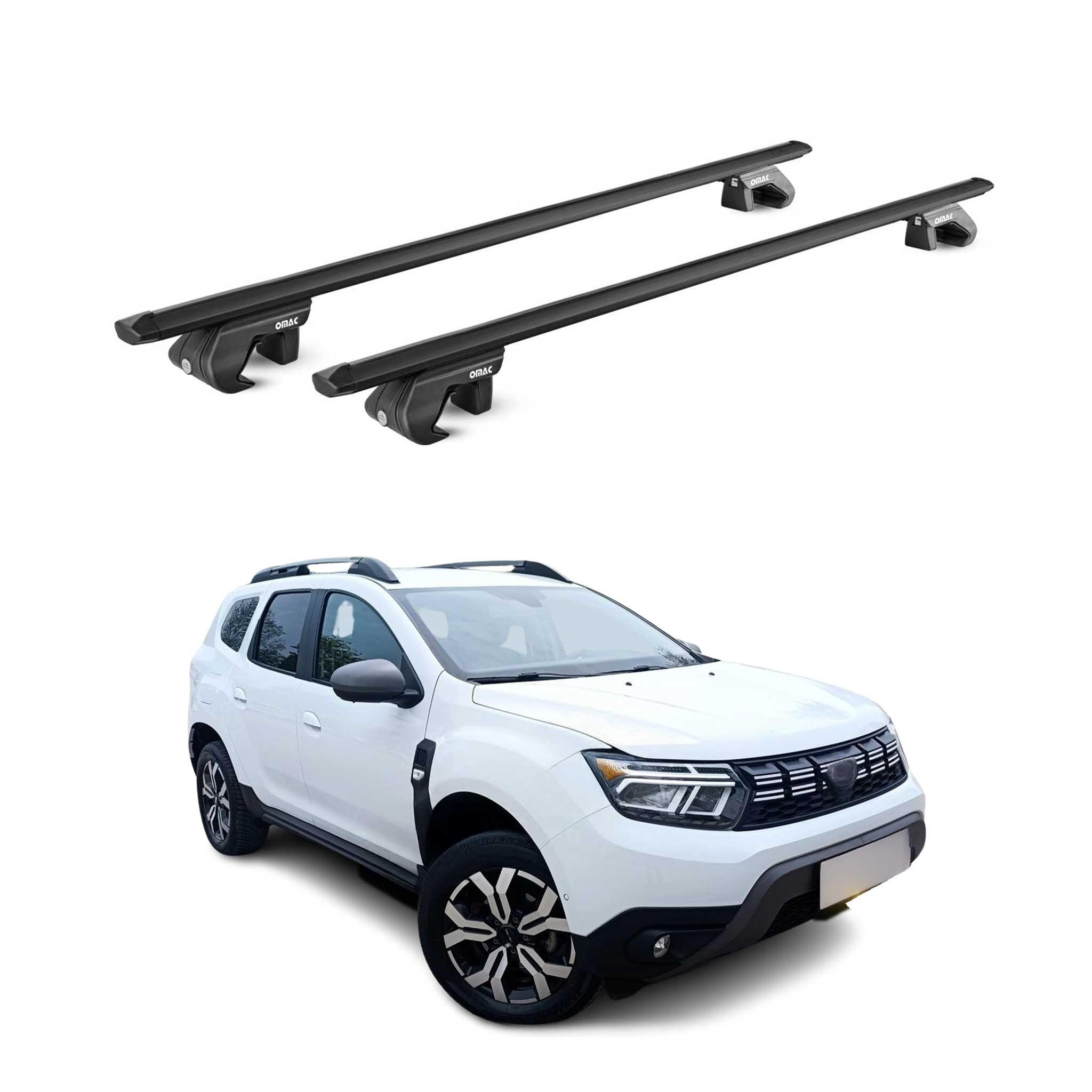 Dachträger Grundtäger für Dacia Duster mk3 2024-2025 90kg Alu Schwarz 2x ABE