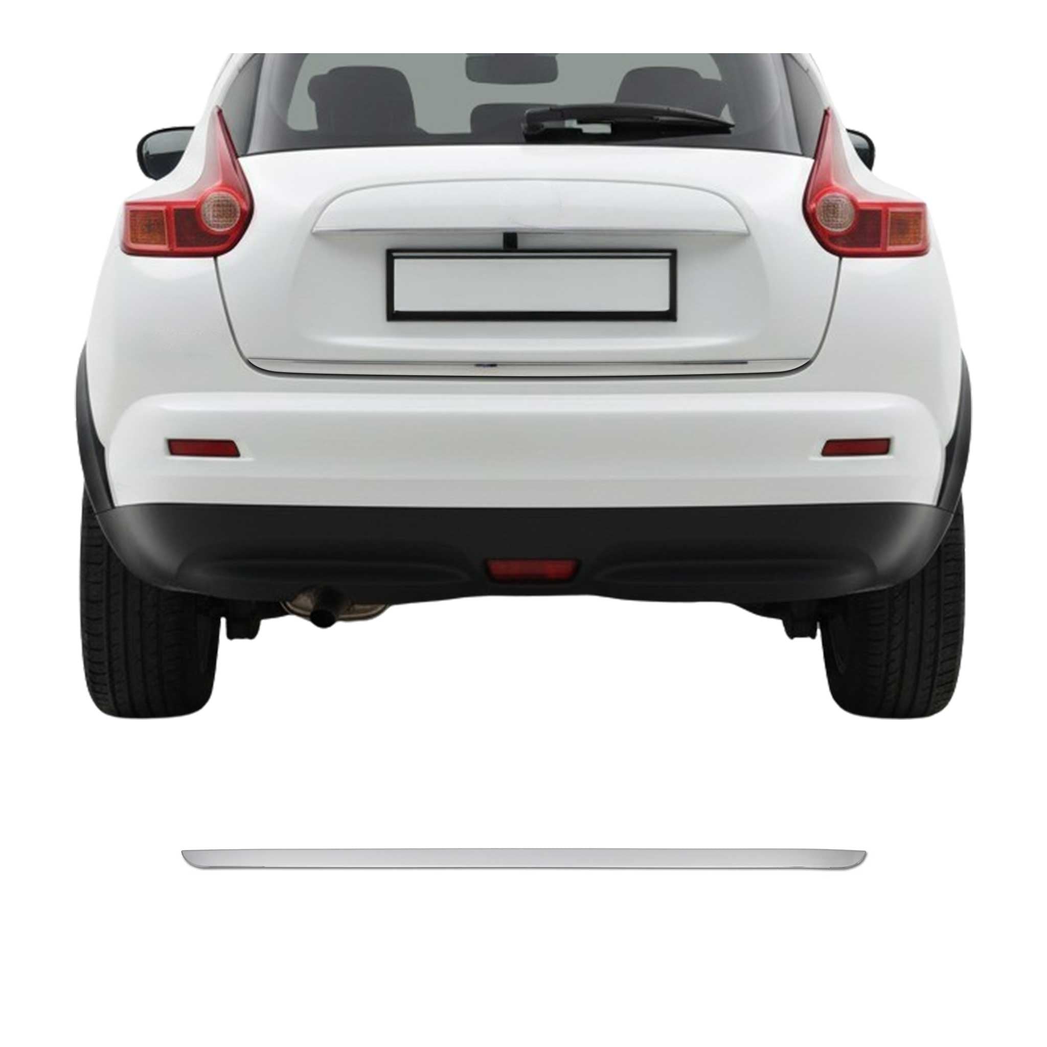 Kofferraumleiste Heckklappe Leiste für Nissan Juke 2010-2019 Edelstahl Chrom