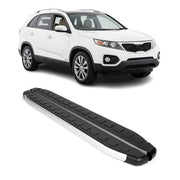 Schweller Seitenbretter Trittbretter für Kia Sorento 2 XM 2009-2013 Alu Schwarz