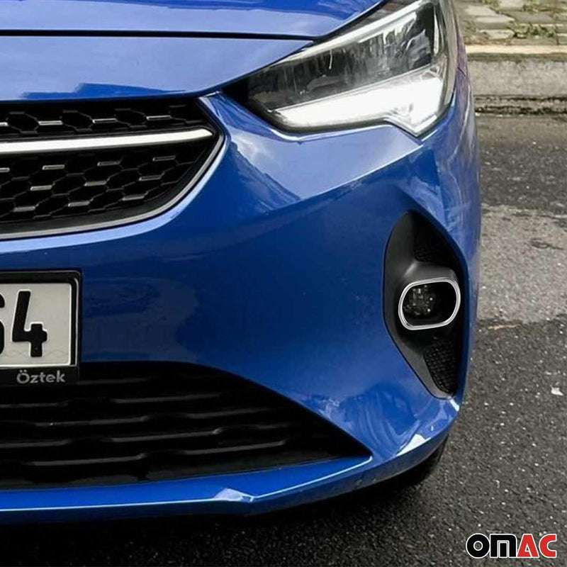 Nebelscheinwerfer Rahmen Umrandung für Opel Corsa F 2020-2025 Edelstahl 2x