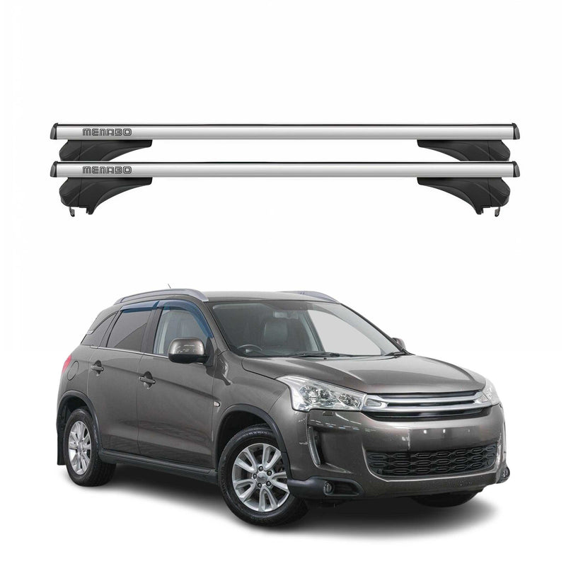 Menabo Dachträger Grundtäger für Citroen C4 Aircross 2012-2017 Alu Silber 2 tlg