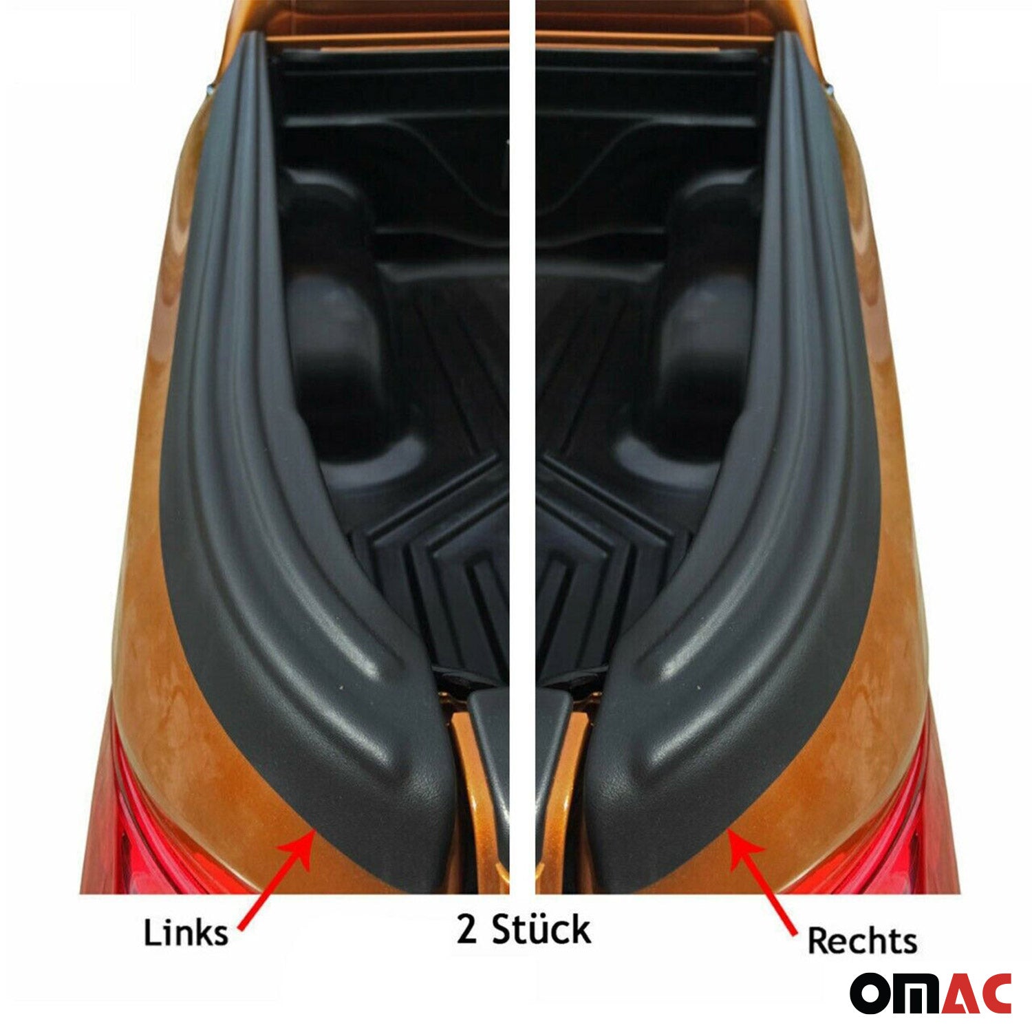 2x Heckklappenschutz Heckklappenabdeckung für Nissan Navara D23 2015-2023 ABS