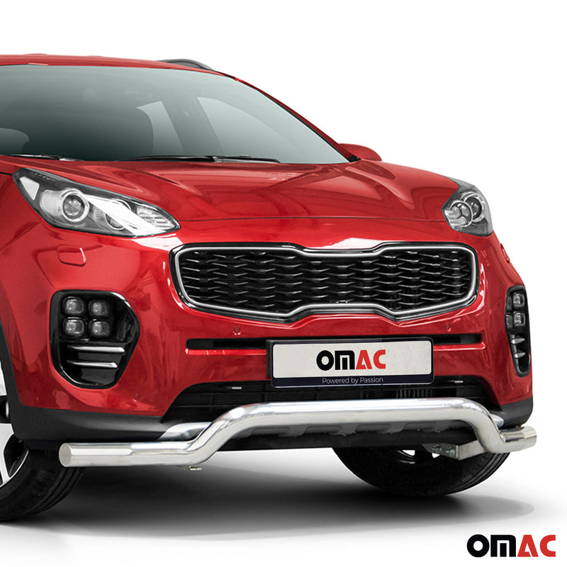 Frontbügel Frontschutzbügel Schutz für Kia Sportage 2015-2018 Stahl ABE Silber