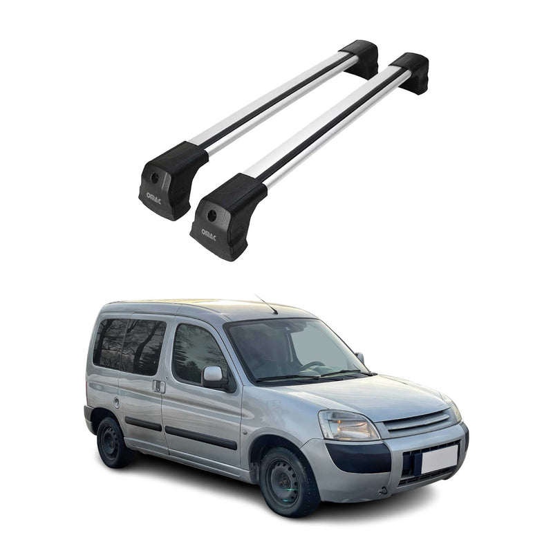 Dachträger Grundtäger für Citroen Berlingo 1996-2008 75kg Aluminium Silber 2x