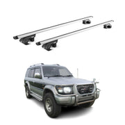 Dachträger für Mitsubishi Pajero V20 1991-1999 5 tür 90kg Alu Silber 2x ABE