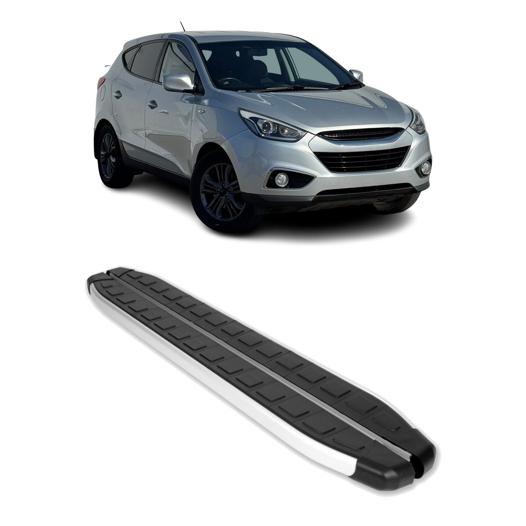 Seitenschweller Seitenbretter Trittbretter für Hyundai ix35 2010-2015 Schwarz