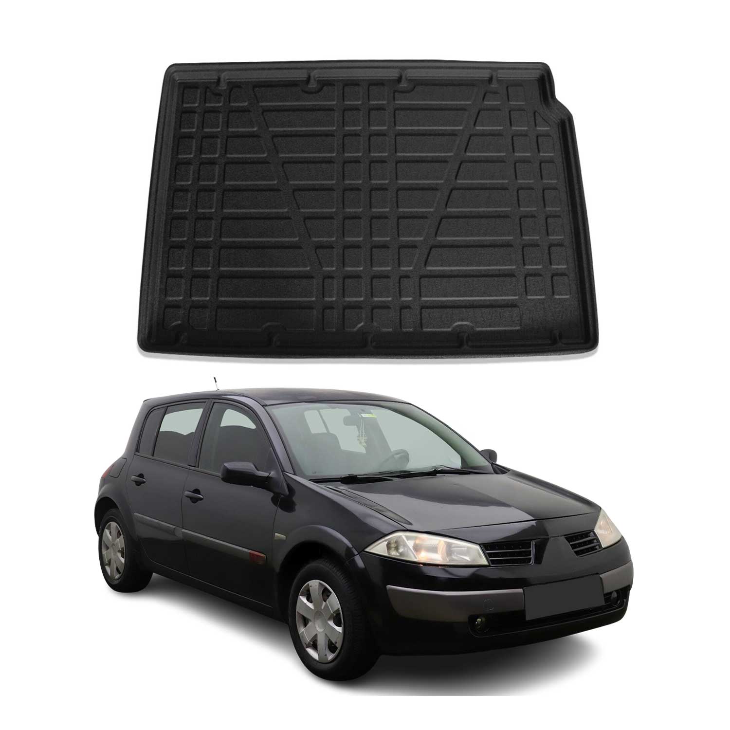 Kofferraumwanne Laderaumwanne für Renault Megane 2004-2010 Schrägheck Gummi