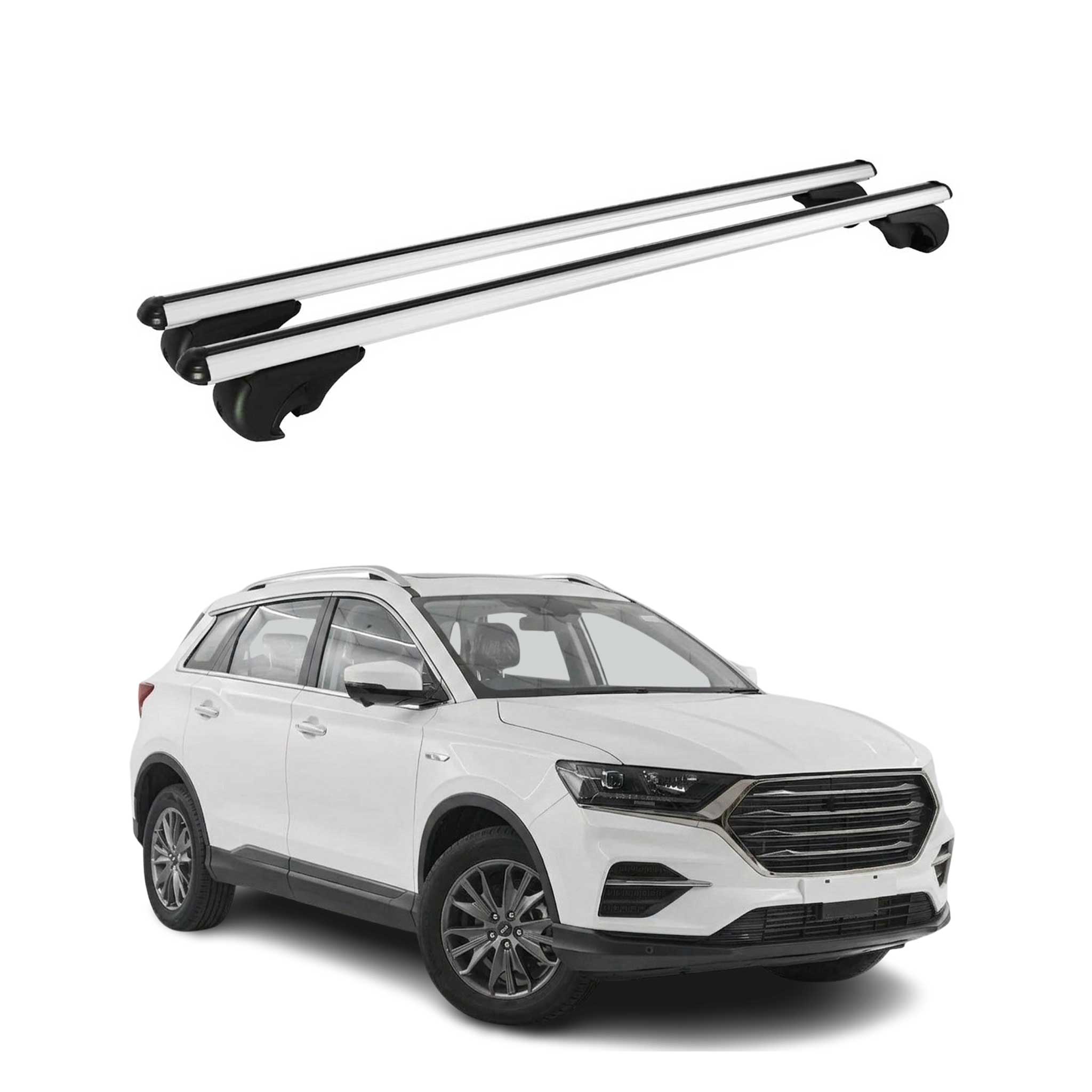 Dachträger Grundträger für SWM G01 / G01F 2018-2026 TÜV Aluminium Silber 2tlg