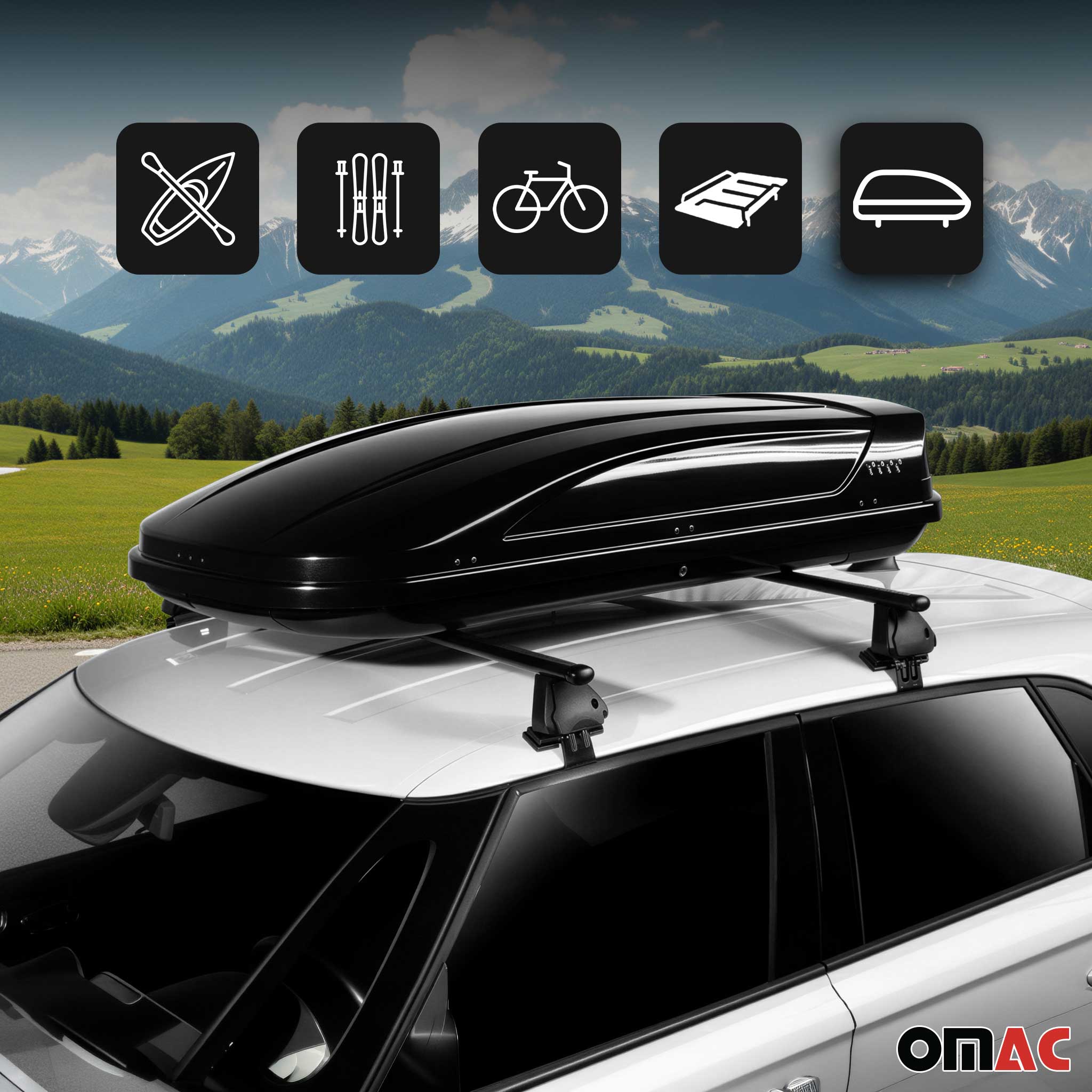 Stahl Dachträger für Volvo C40 2022-2026 TÜV Abschließbar 75 kg 2tlg Schwarz