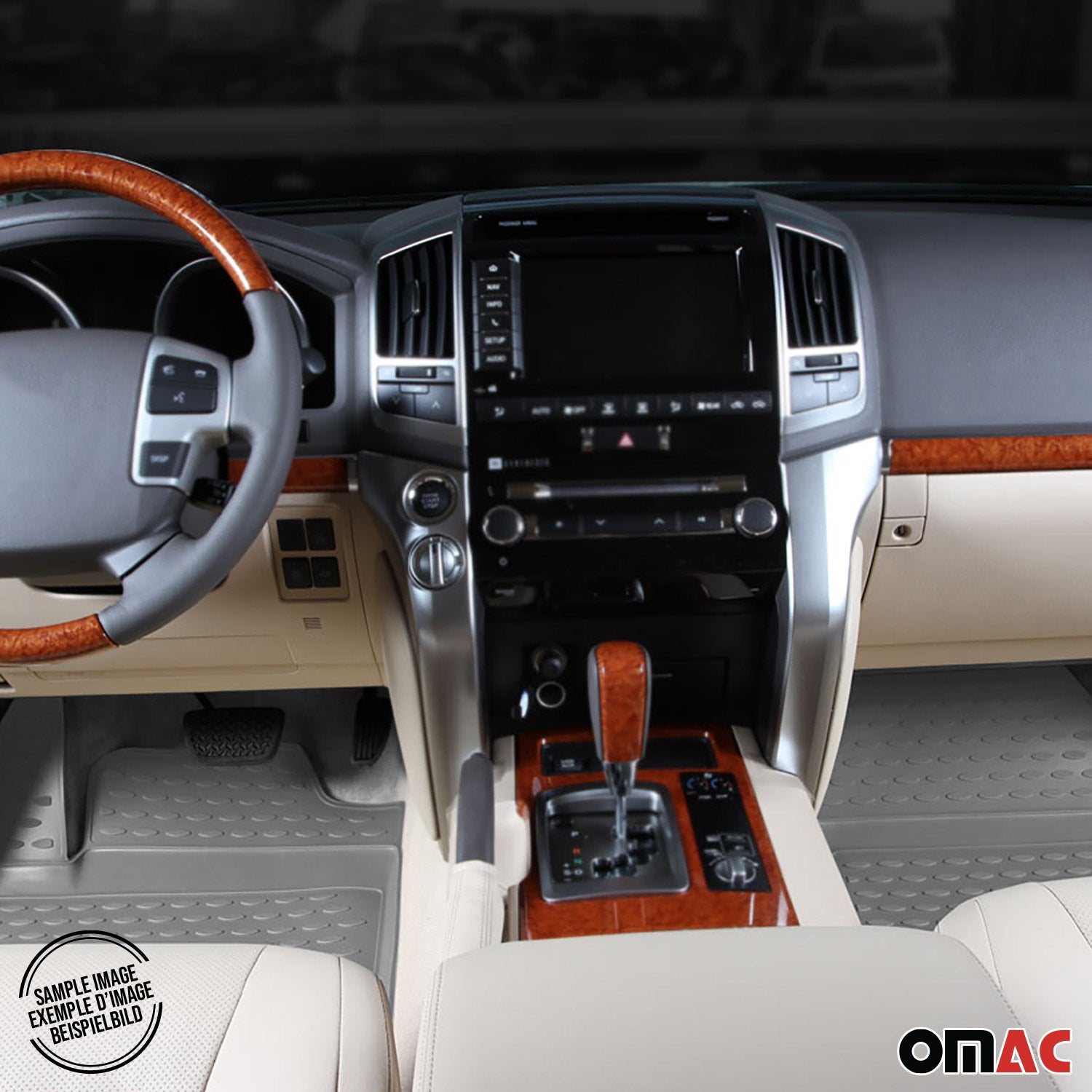OMAC Gummimatten Fußmatten für VW Golf mk5 Variant 2007-2009 TPE Automatten Grau