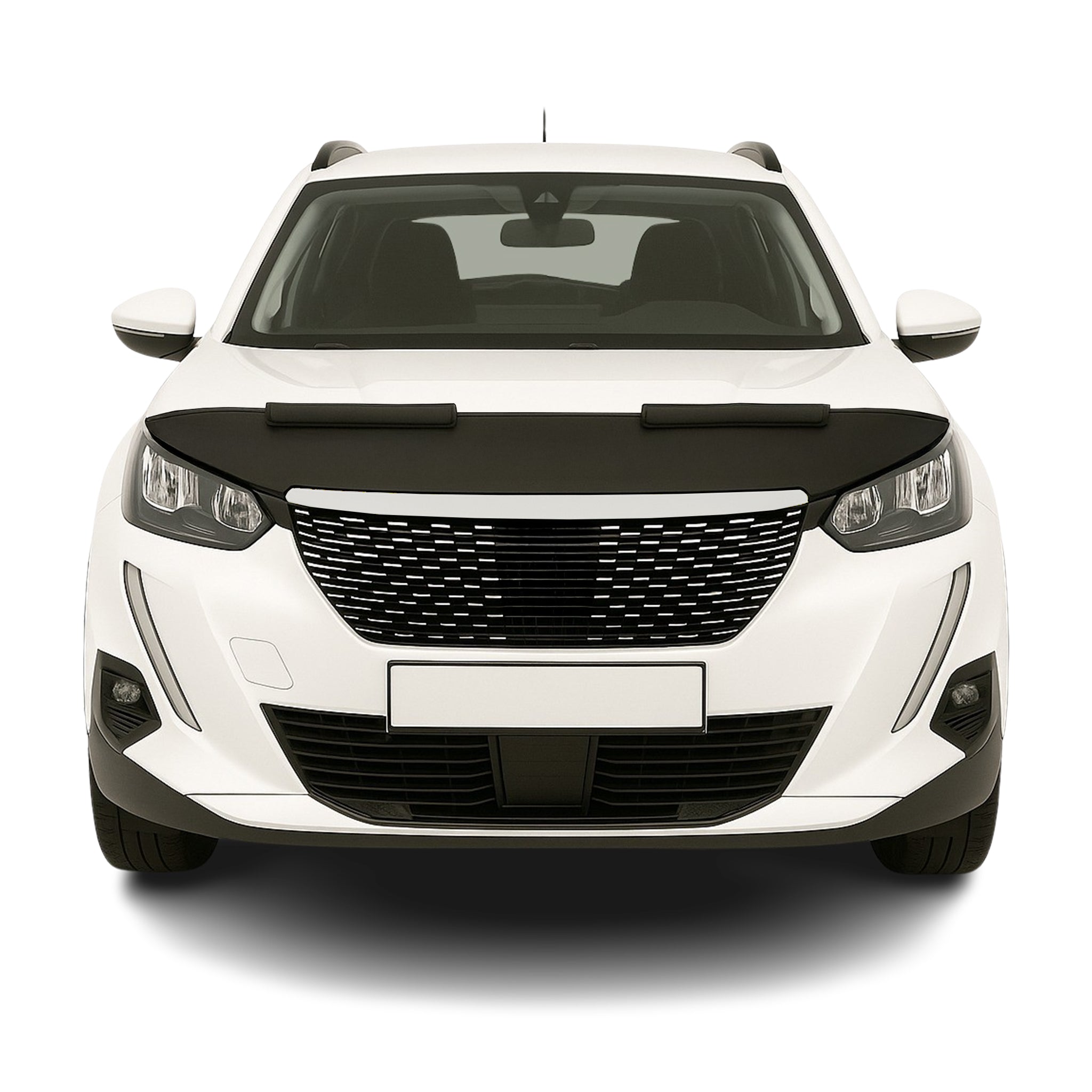 Haubenbra Steinschlagschutz Bonnet Bra für Peugeot 2008 2019-2026 Schwarz Halb