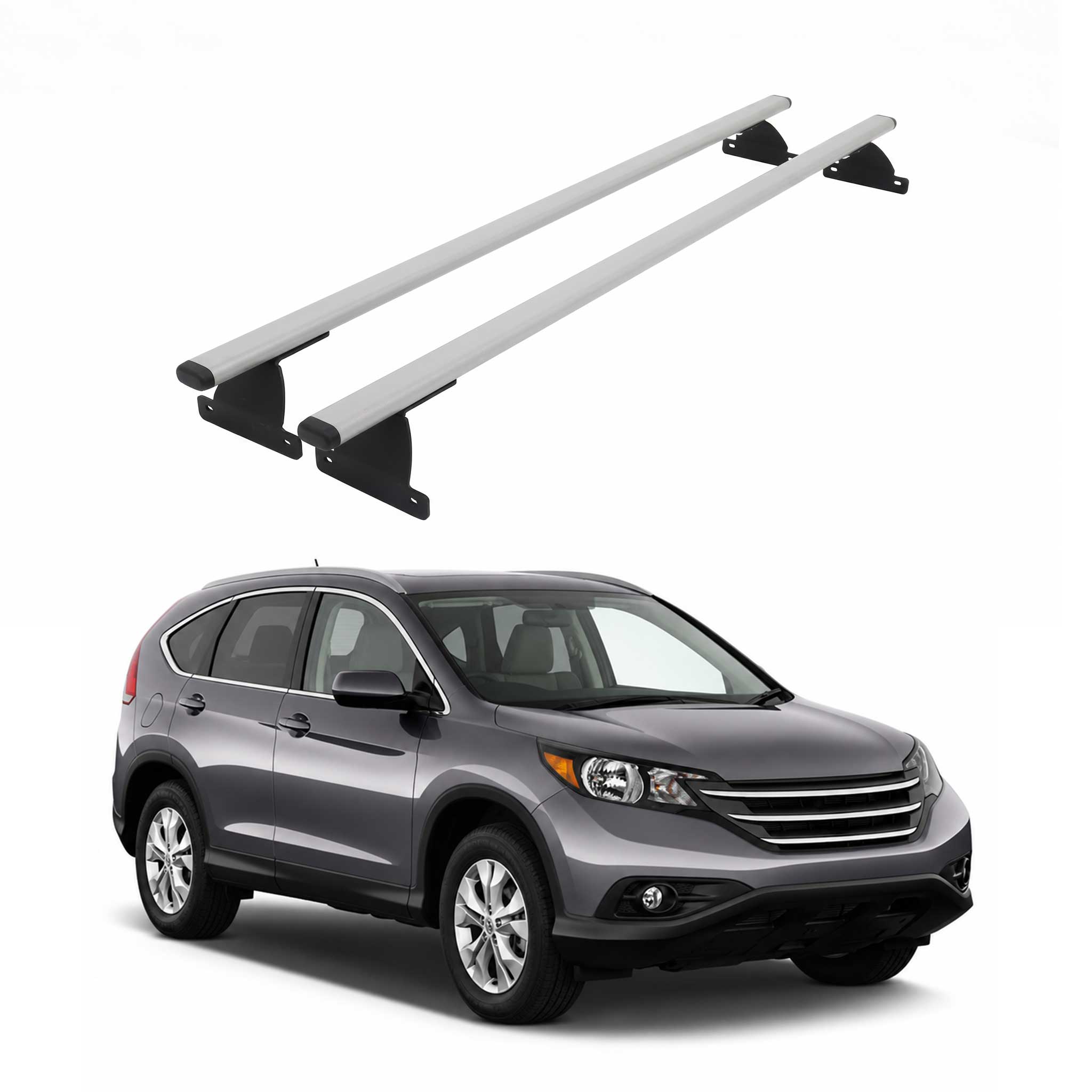 Dachträger Grundtäger für Honda CR-V IV 2013-2018 75kg Stahl Silber 2 tlg