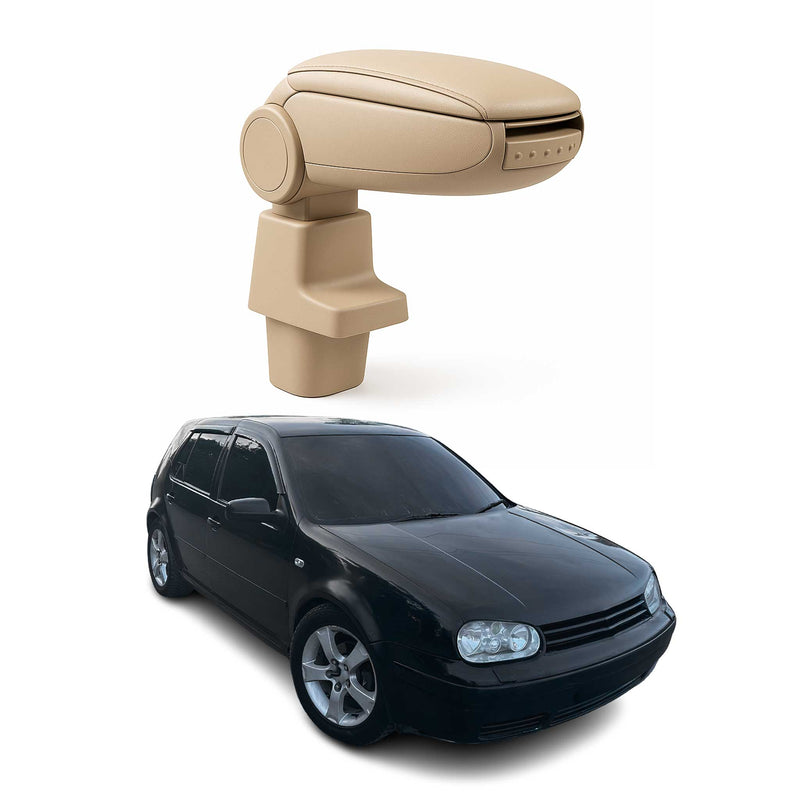 Mittelarmlehne Armlehne Mittelkonsole für VW Golf Bora 1997-2006 PU-Leder Beige
