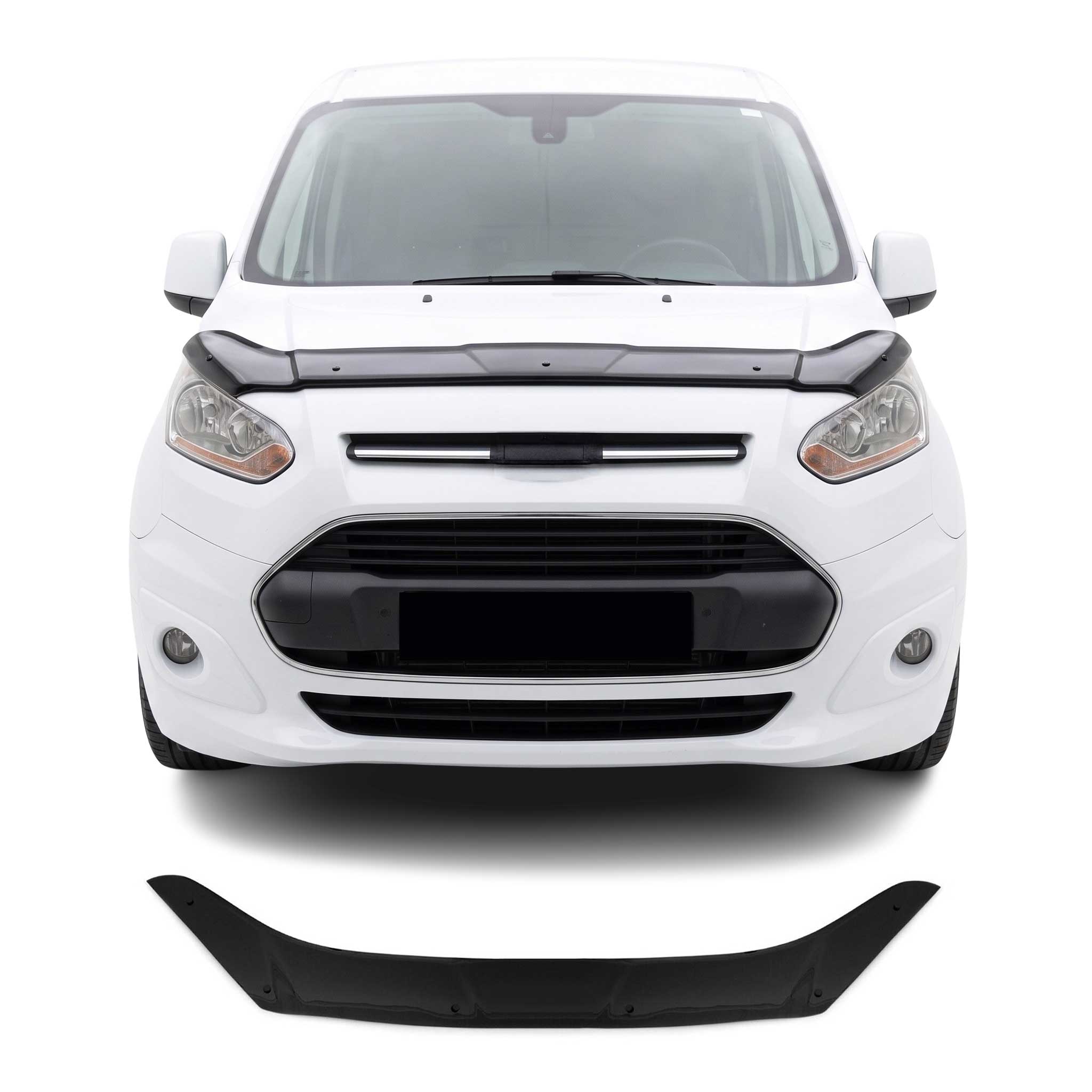 Motorhaube Deflektor Insekten Steinschlagschutz für Ford Connect 2014-19 Dunkel