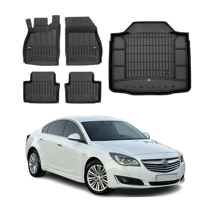 OMAC Fußmatten & Kofferraumwanne Set für Opel Insignia 2008-2017 Gummi TPE 5x