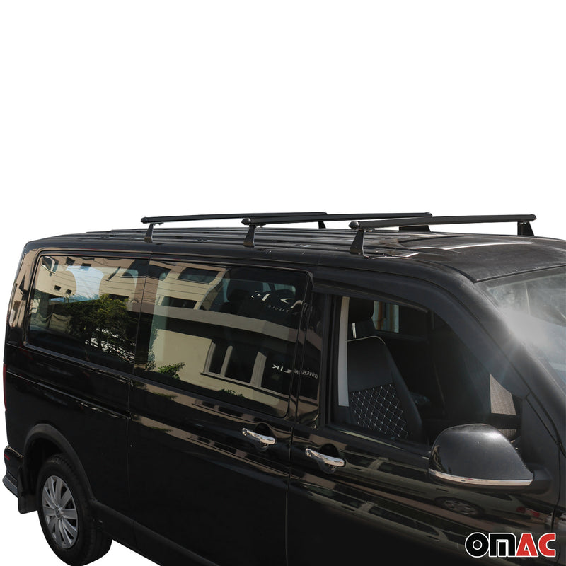 Dachträger Gepäckträger Relingträger für Opel Vivaro 2001-2014 Schwarz Alu 3 tlg