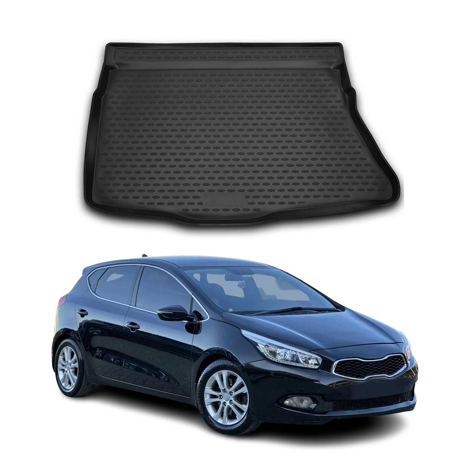 Kofferraummatte Kofferraumwanne für Kia Ceed 2012-2018 Schrägheck Gummi TPE