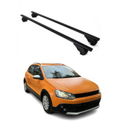 Dachträger Grundträger für VW Polo Schrägheck 2009-2017 75kg Stahl Schwarz 2 tlg