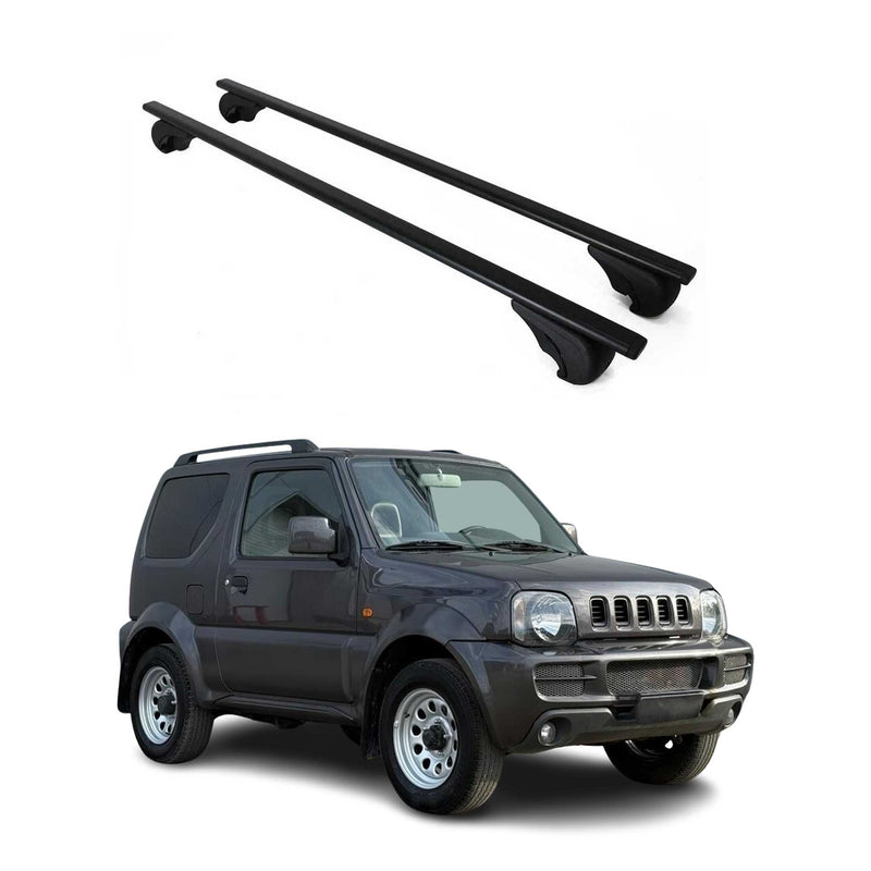 Dachträger Grundtäger für Suzuki Jimny mk3 1998-2018 75kg Metall Schwarz 2 tlg
